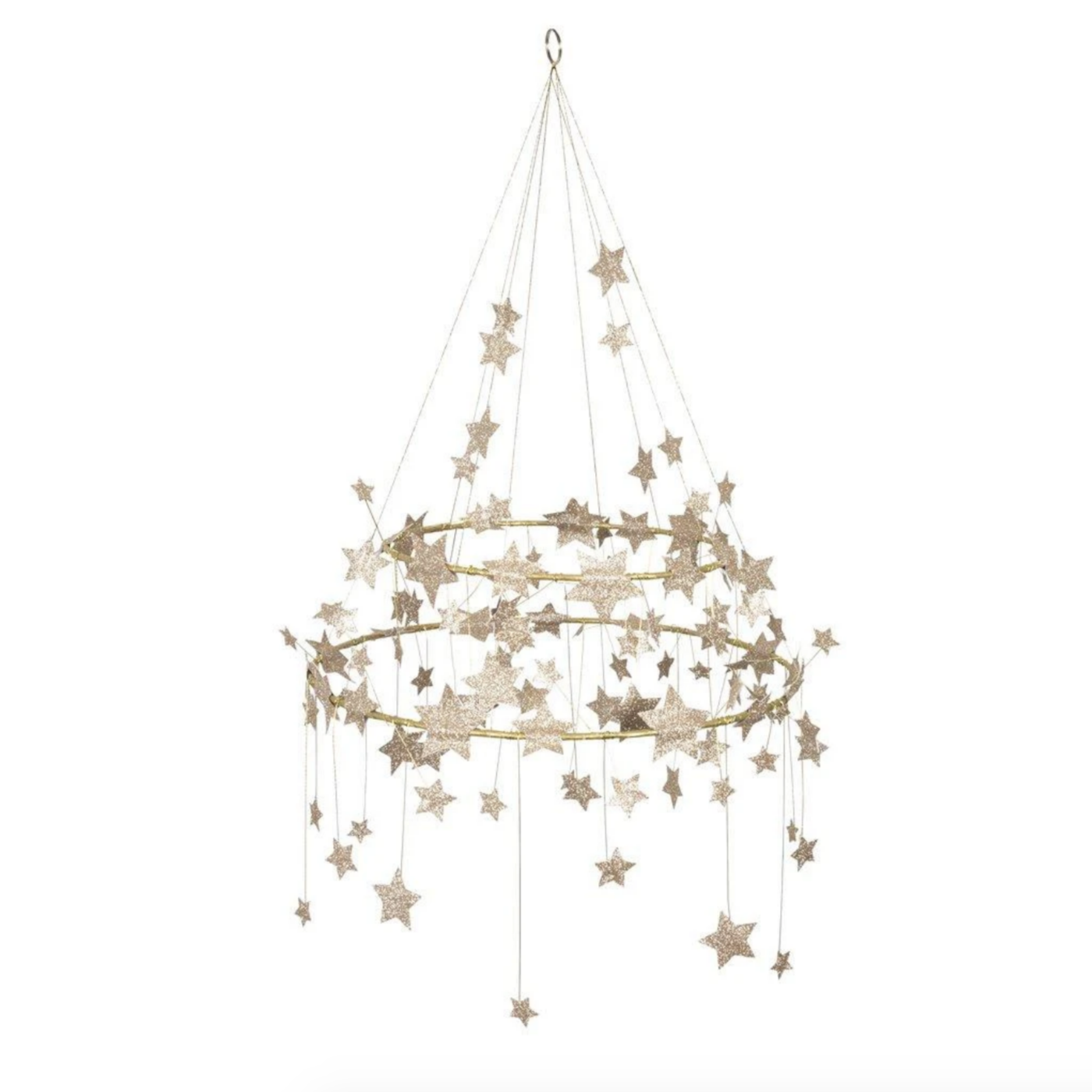 Gold Sparkle Star Chandelier