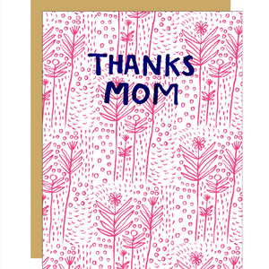 Thanks Mom Folk Floral -Mother's Day