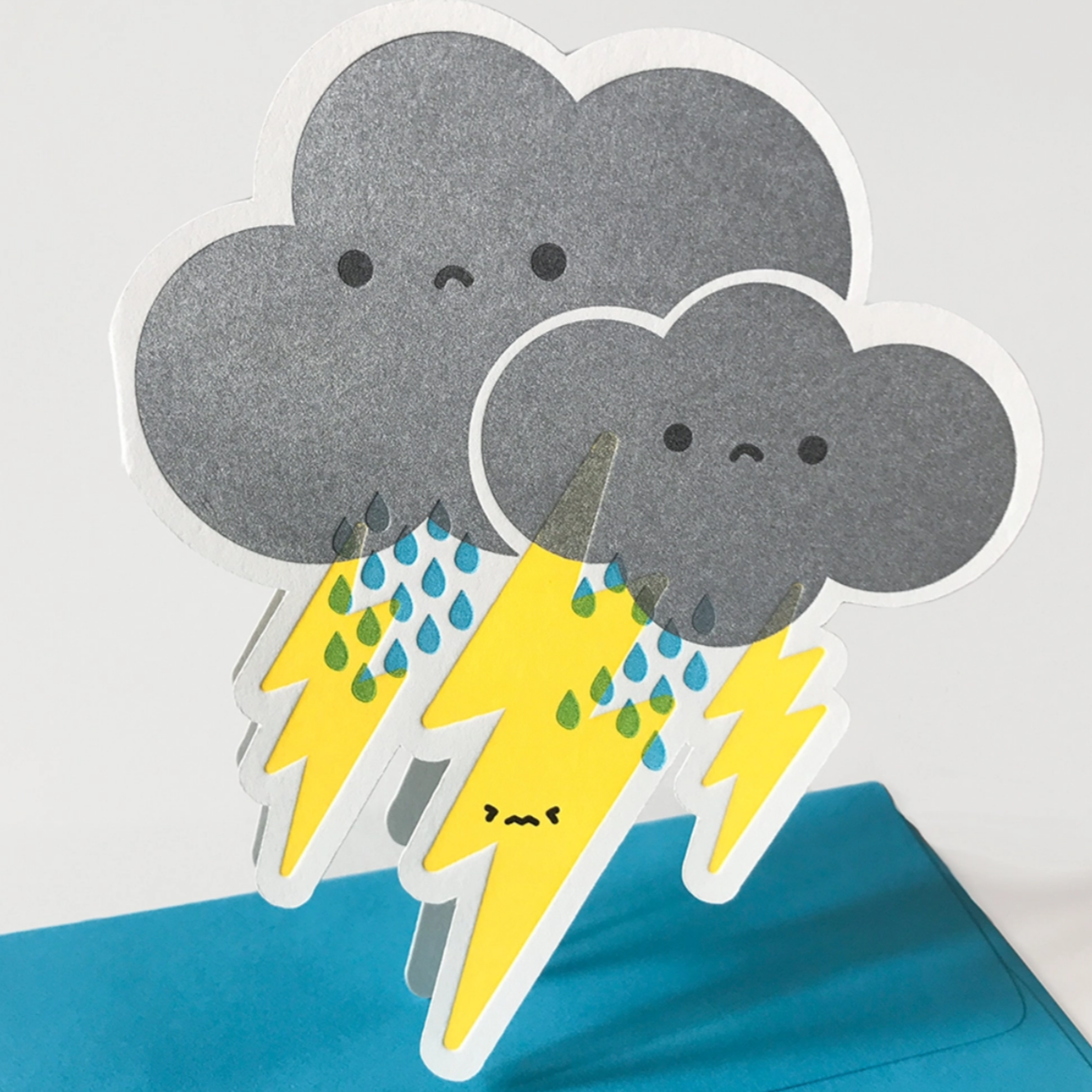 Storm Diecut Letterpress Card -Empathy