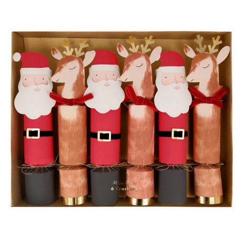 Christmas Character Large Crackers -(eraser, pin, clip or metal toy)