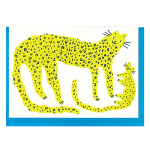 Leopard & Cub Card-Louise Lockhart -baby