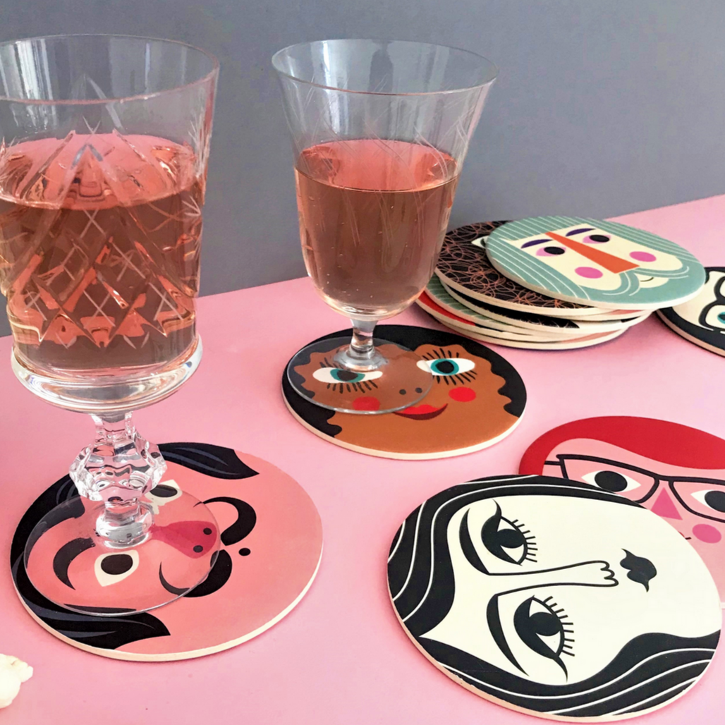 Face Coasters -Ingela P Arrhenius