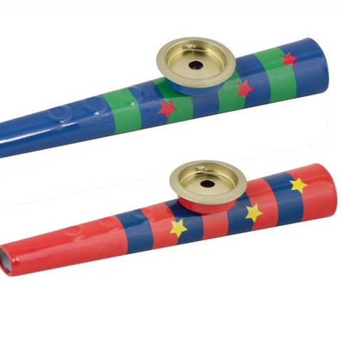 blue and red kazoo