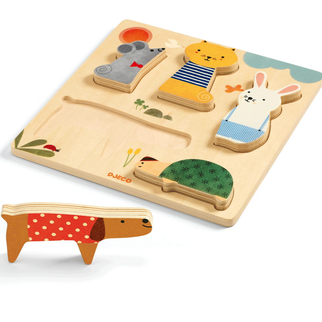 Woodypets Puzzle - 5pcs 1yr+