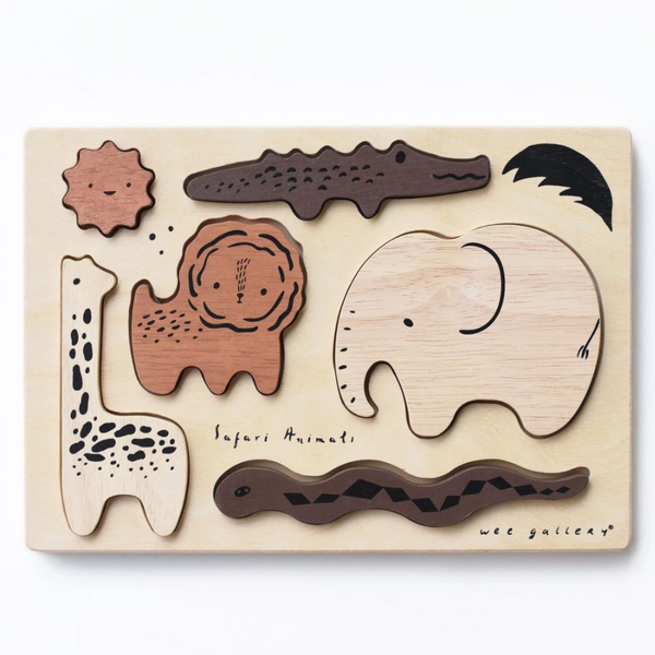 Wooden Tray Puzzle -safari animals 2yrs+