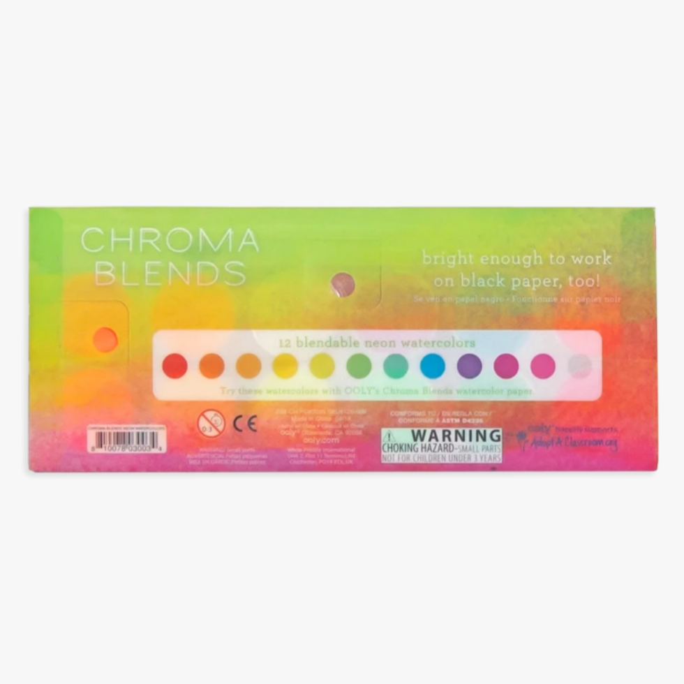 Chroma Blends Watercolor Paint Set - Neon