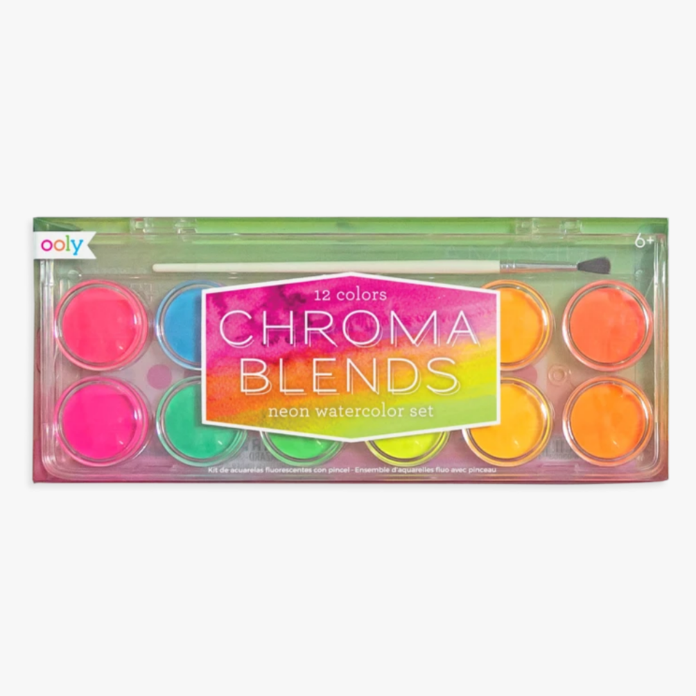 Chroma Blends Watercolor Paint Set - Neon