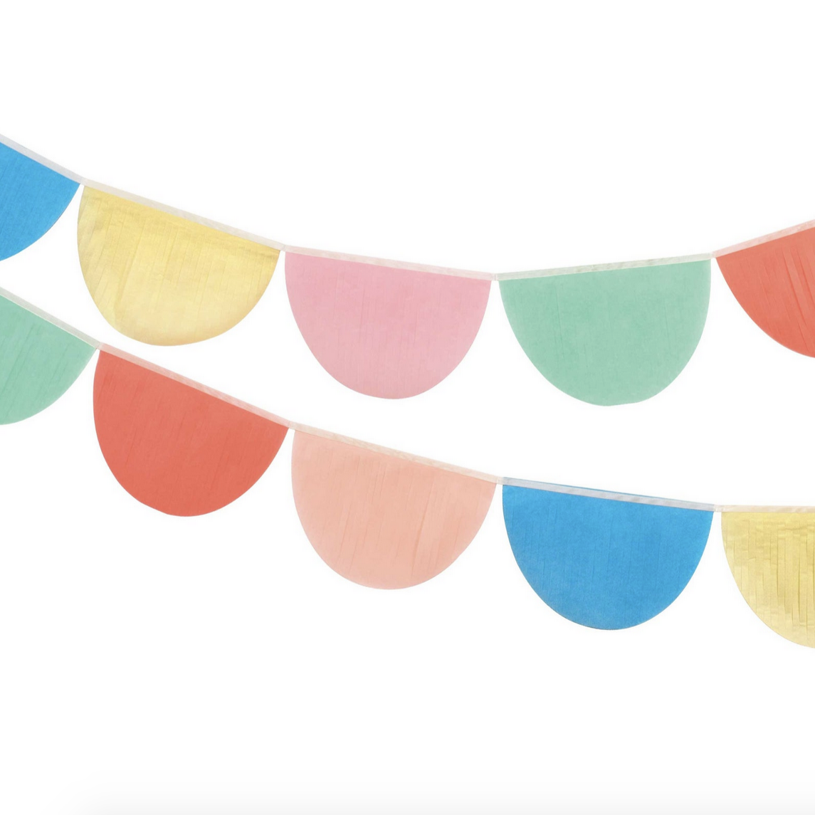 Rainbow Tissue Paper Scallop Garlands