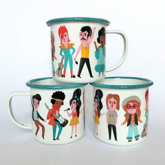 Music Lover Enamel Mug