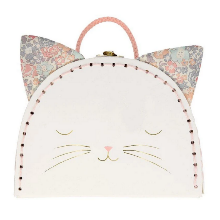 Floral Kitty Mini Suitcase Doll