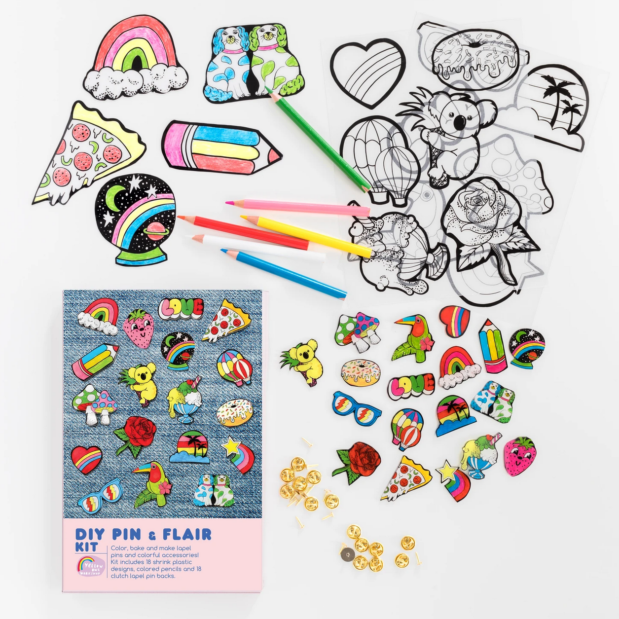 DIY Pin and Flair Shrinky Dink Kit