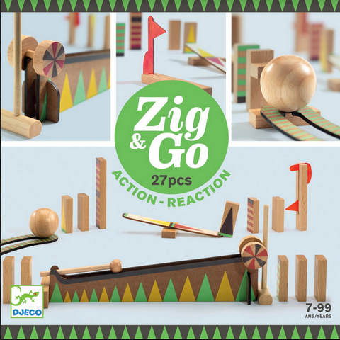 Zig & Go -Action Reaction Curve -27pcs -7yrs+