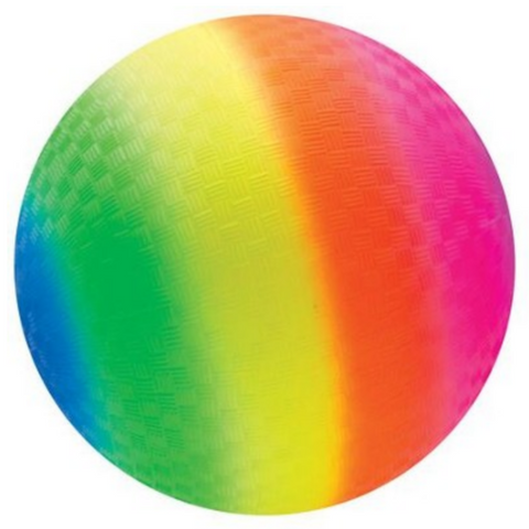 ball with neon rainbow stripes