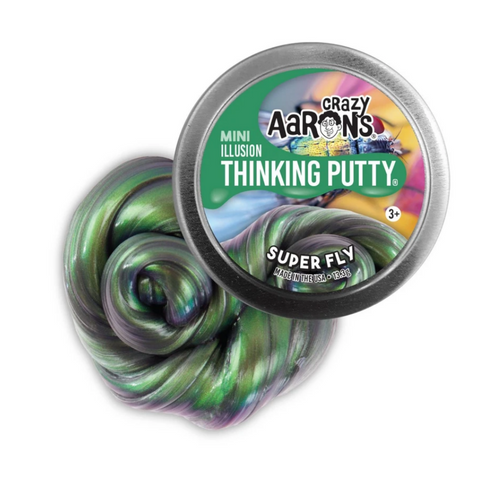 putty in green with hints of pink running throughout
