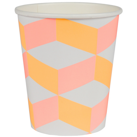 Pastel Geometric Cups (pk12)