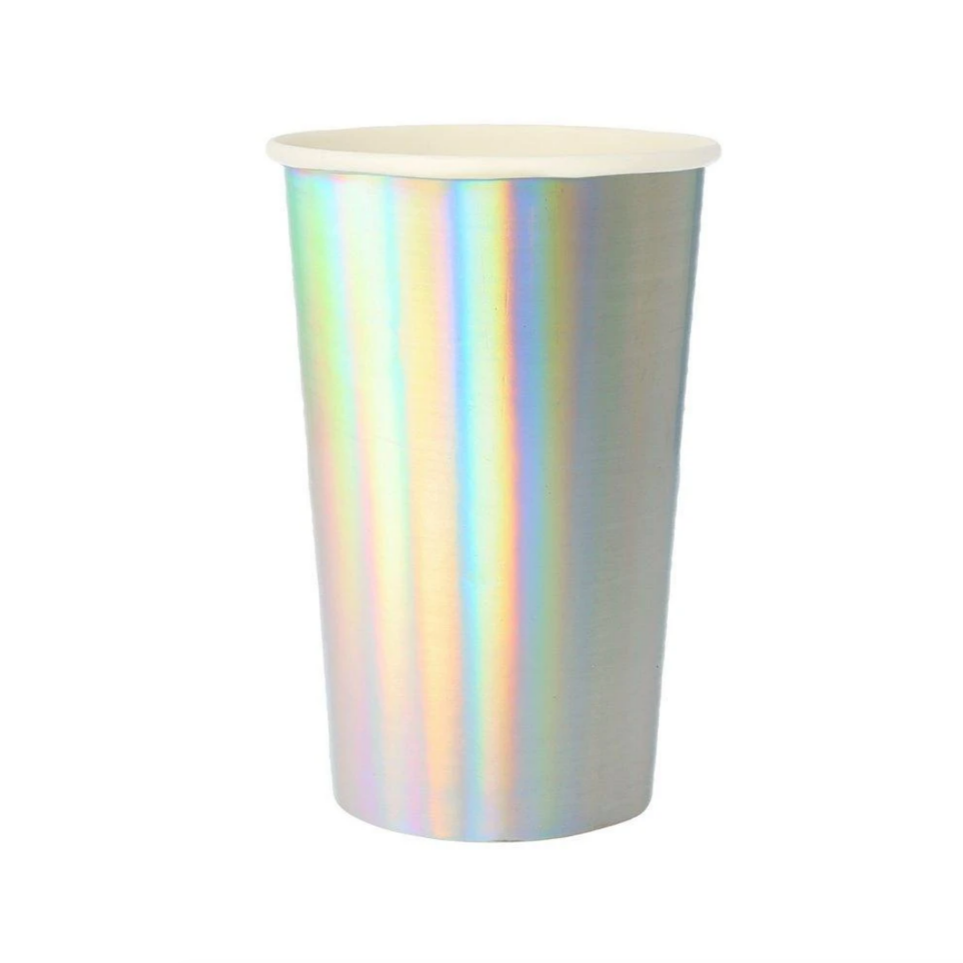 Silver Holographic Highball Cups (pk8)