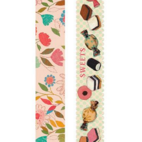 floral washi tape and sweets washi tape