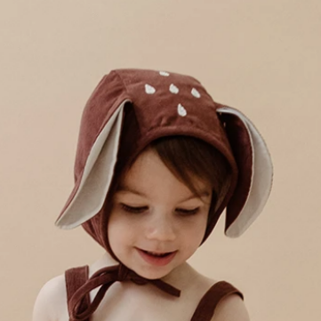 Corduroy Fawn Bonnet