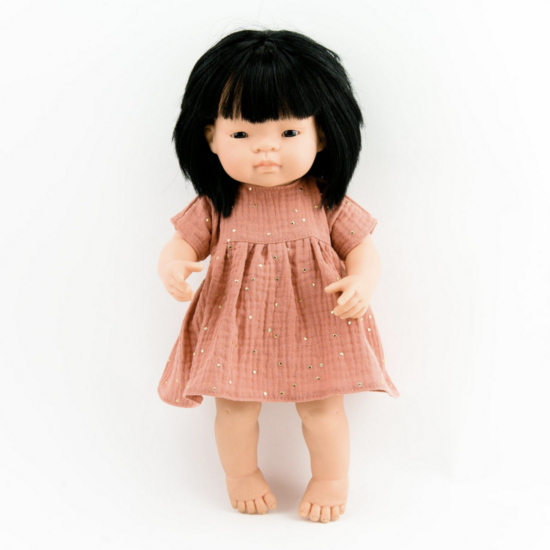 Marsala Muslin Dress: fits 15" Miniland Doll