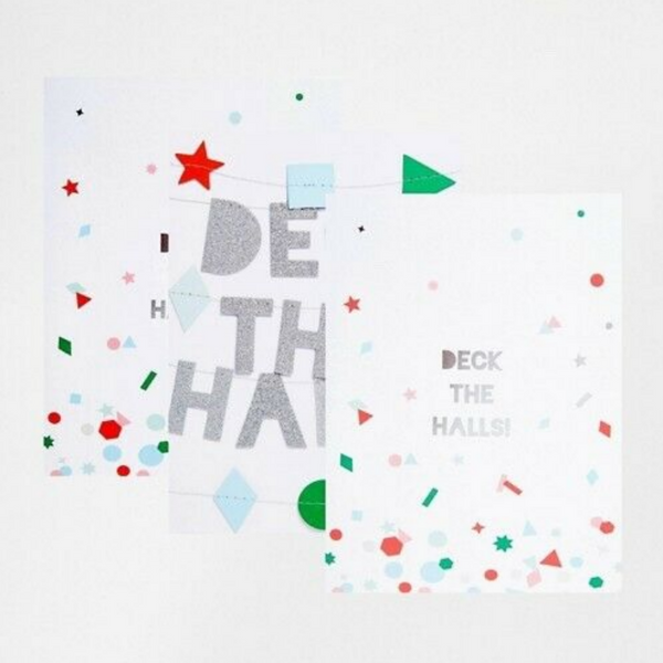 Deck The Halls Card Set -Christmas -Boxed set of 6
