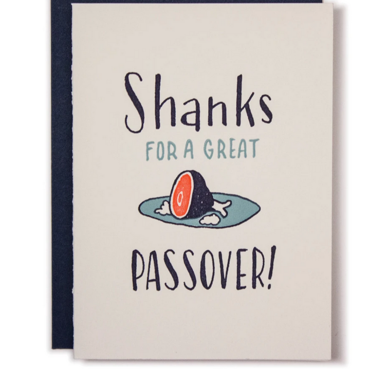 passover card with meat