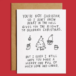 Not Christian Merry Christmas Card -Christmas