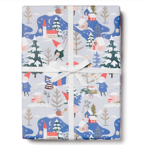 Holiday Gnomes Gift Wrap Single Sheet