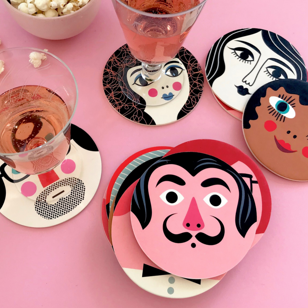 Face Coasters -Ingela P Arrhenius