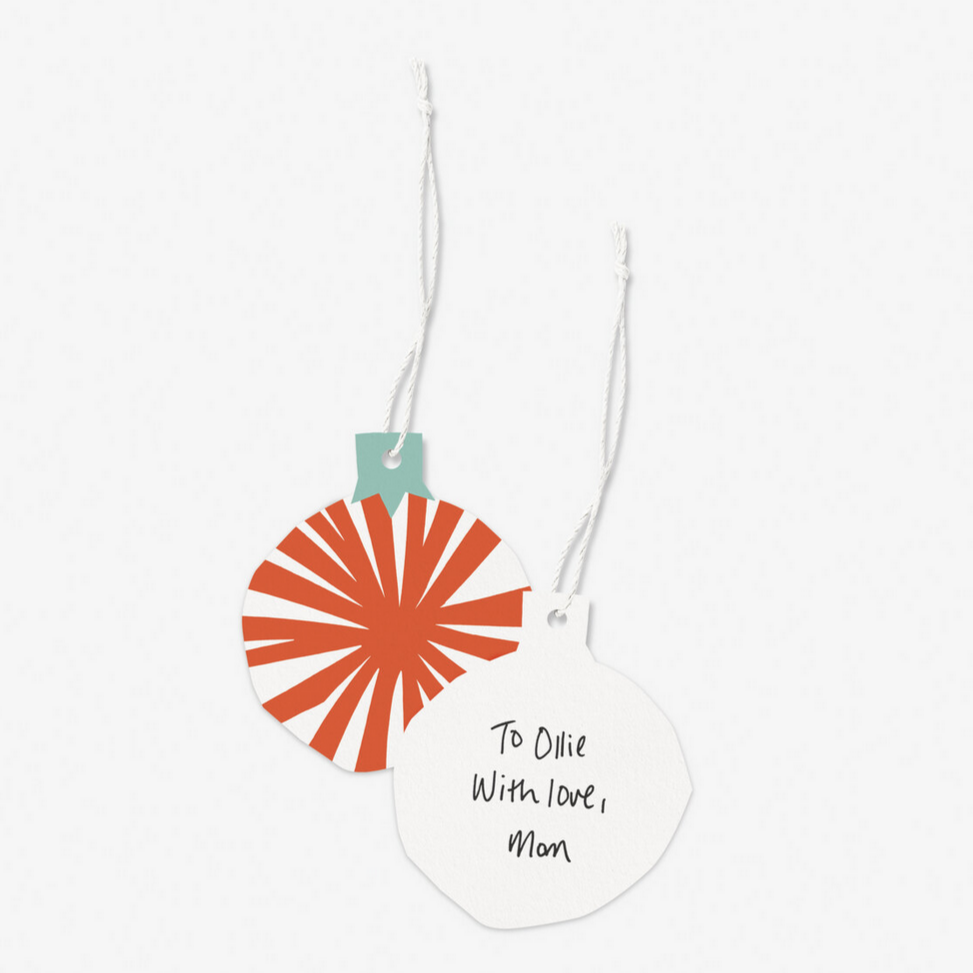 Letterpress Ornament Tags -set of 8