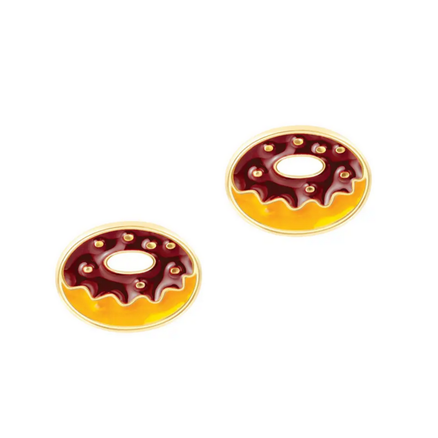 chocolate donut earrings