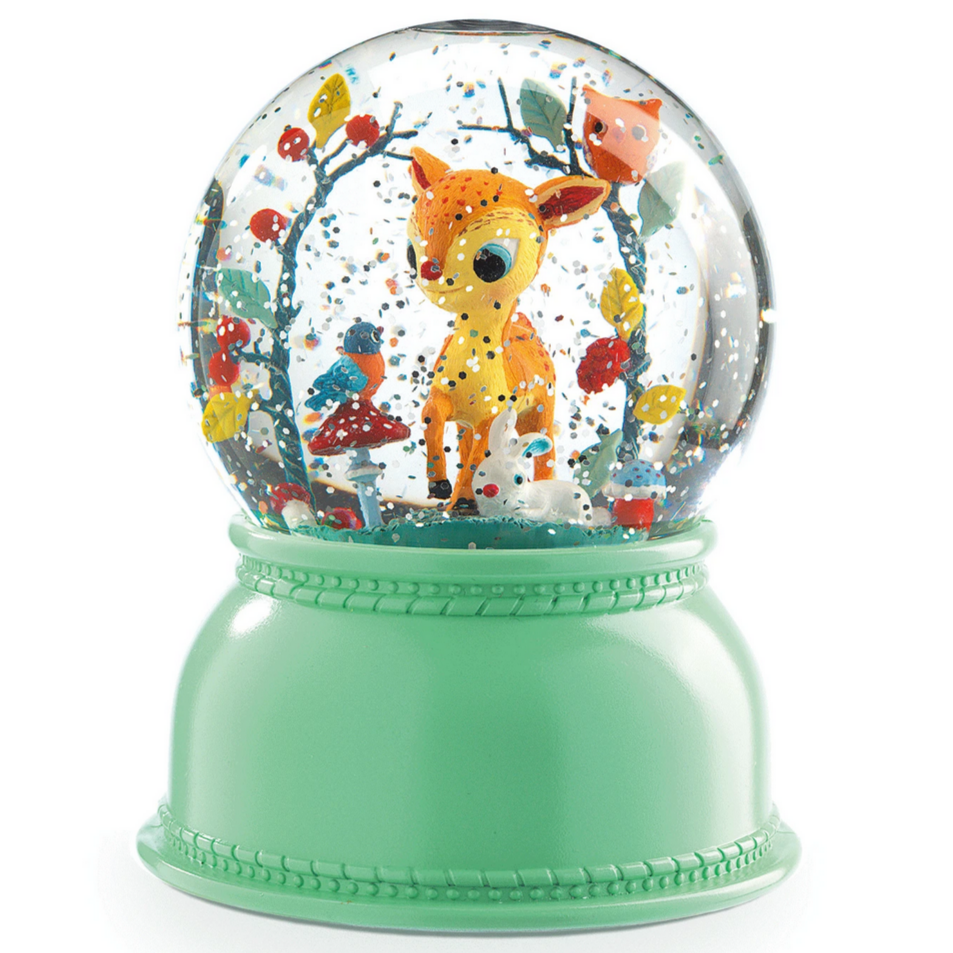 Fawn Snow Globe Night Light