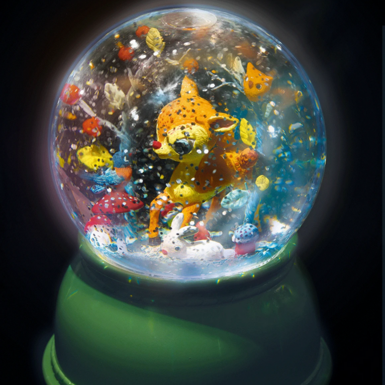 Fawn Snow Globe Night Light