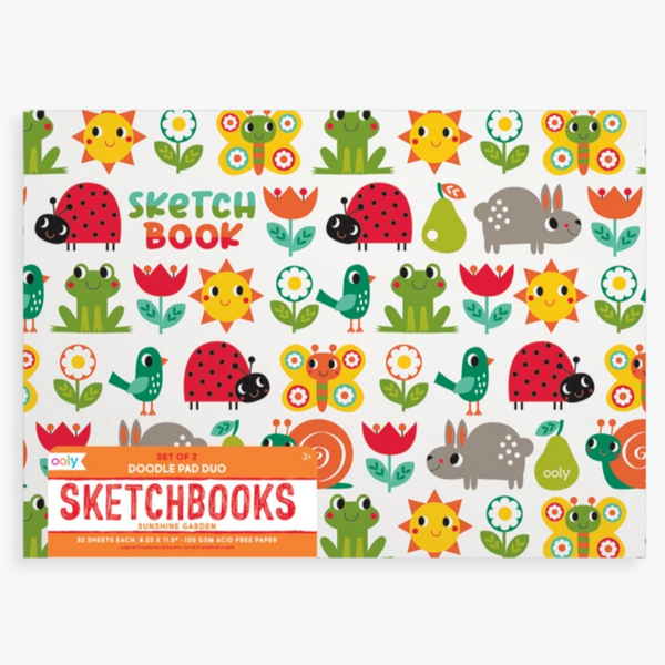 Sunshine Garden Doodle Pad Duo Sketchbooks - set of 2