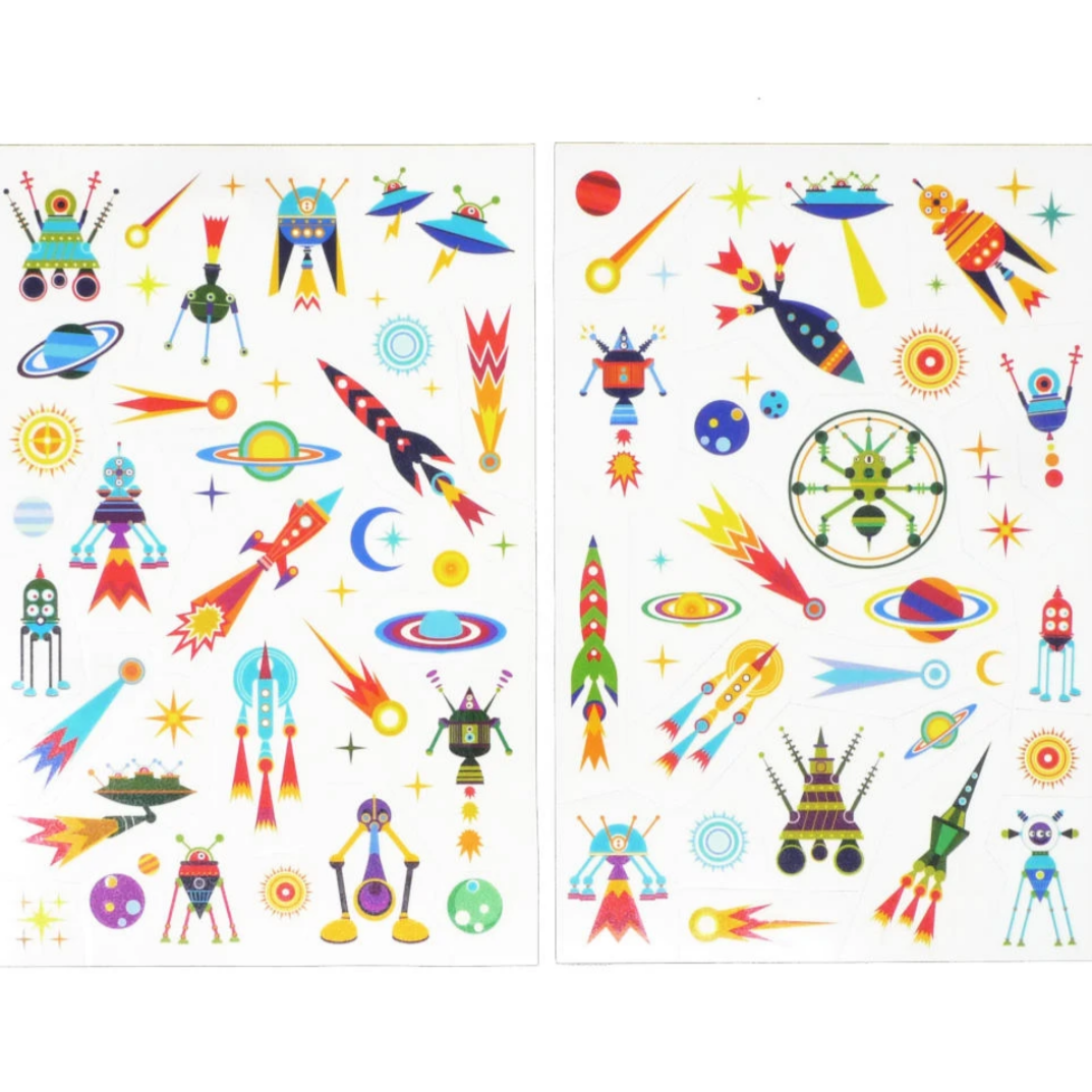 Space Oddity Glow Tattoos