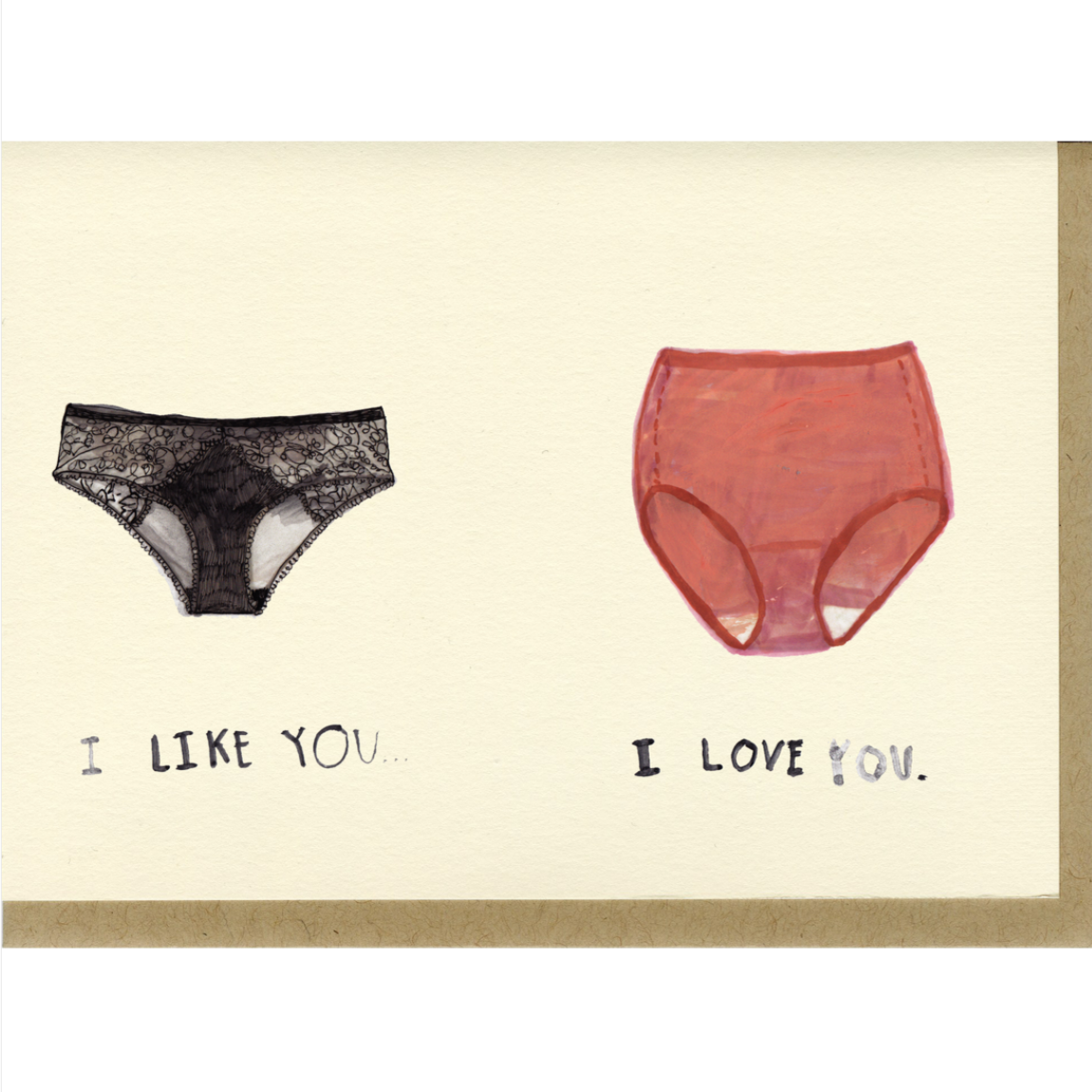 I Like You...I Love You Card -Love Off Color