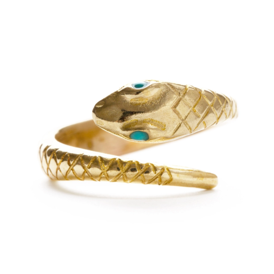 Victorian Snake Ring - Turquoise