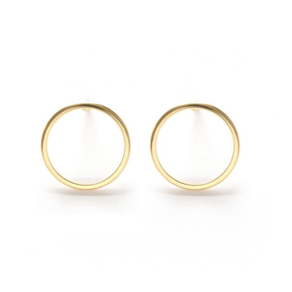Modern Circle Stud Earrings