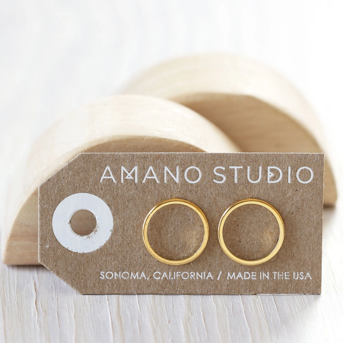 Modern Circle Stud Earrings