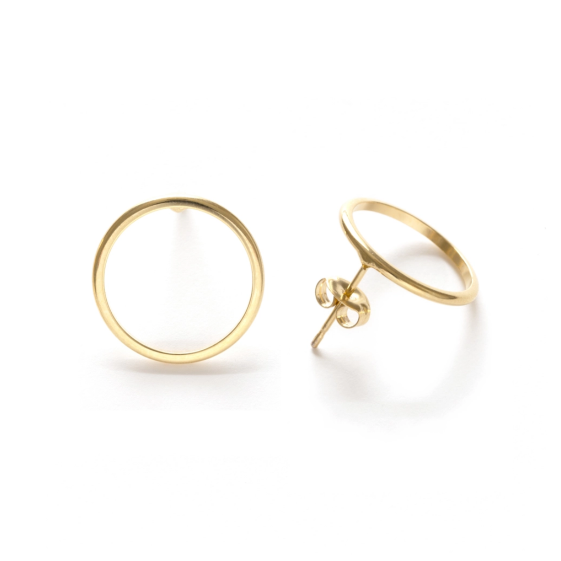 Modern Circle Stud Earrings