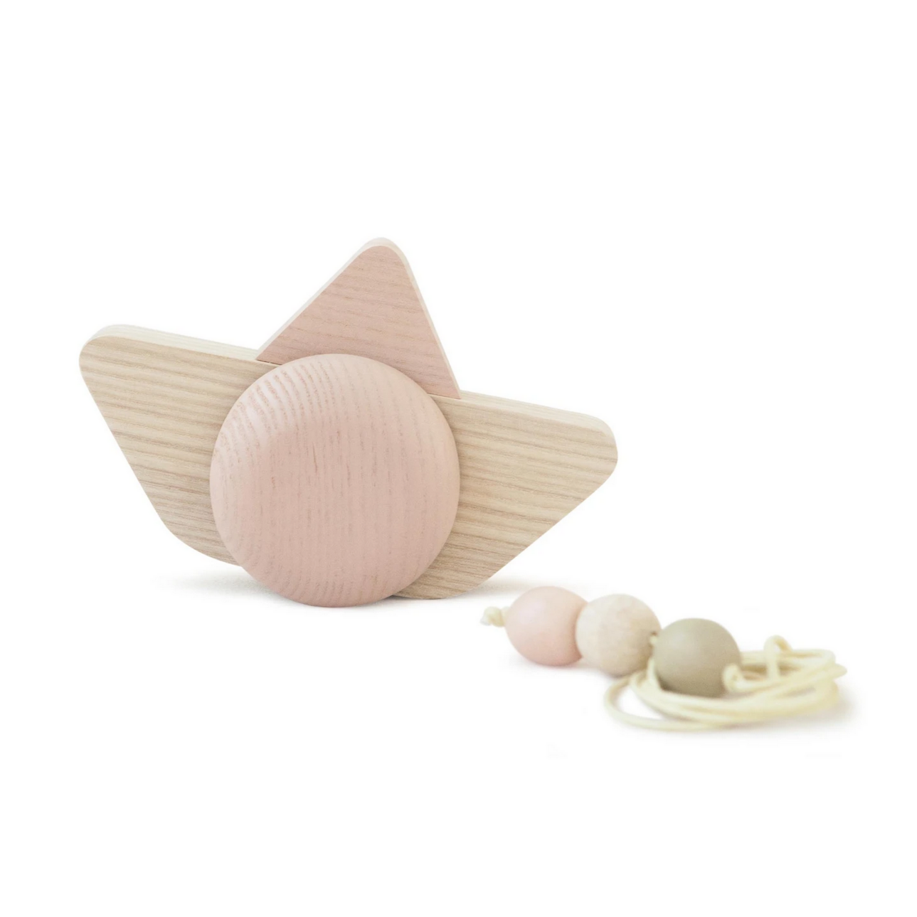 Wooden Ship in Pink - Push and Pull Along Toy