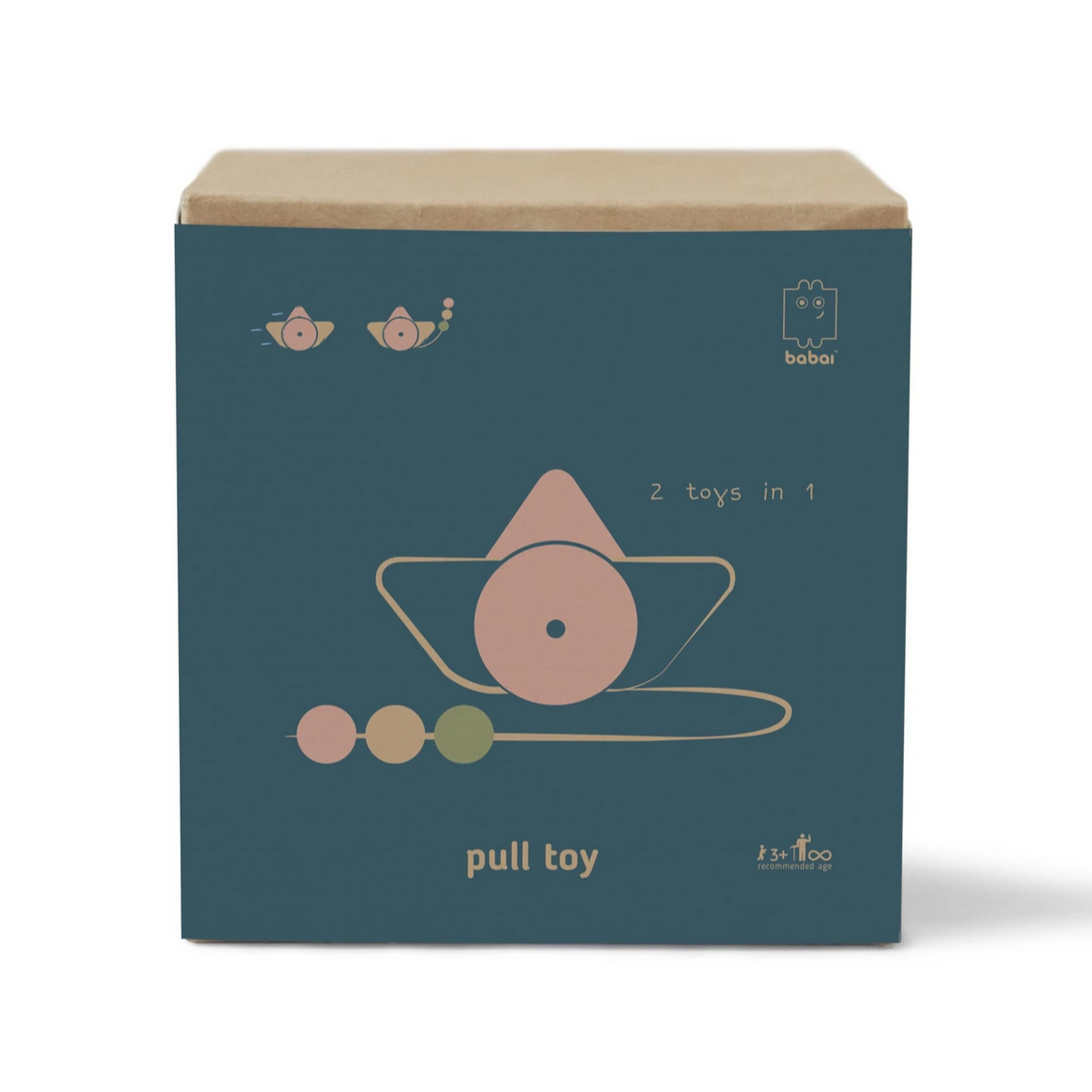 Wooden Ship in Pink - Push and Pull Along Toy