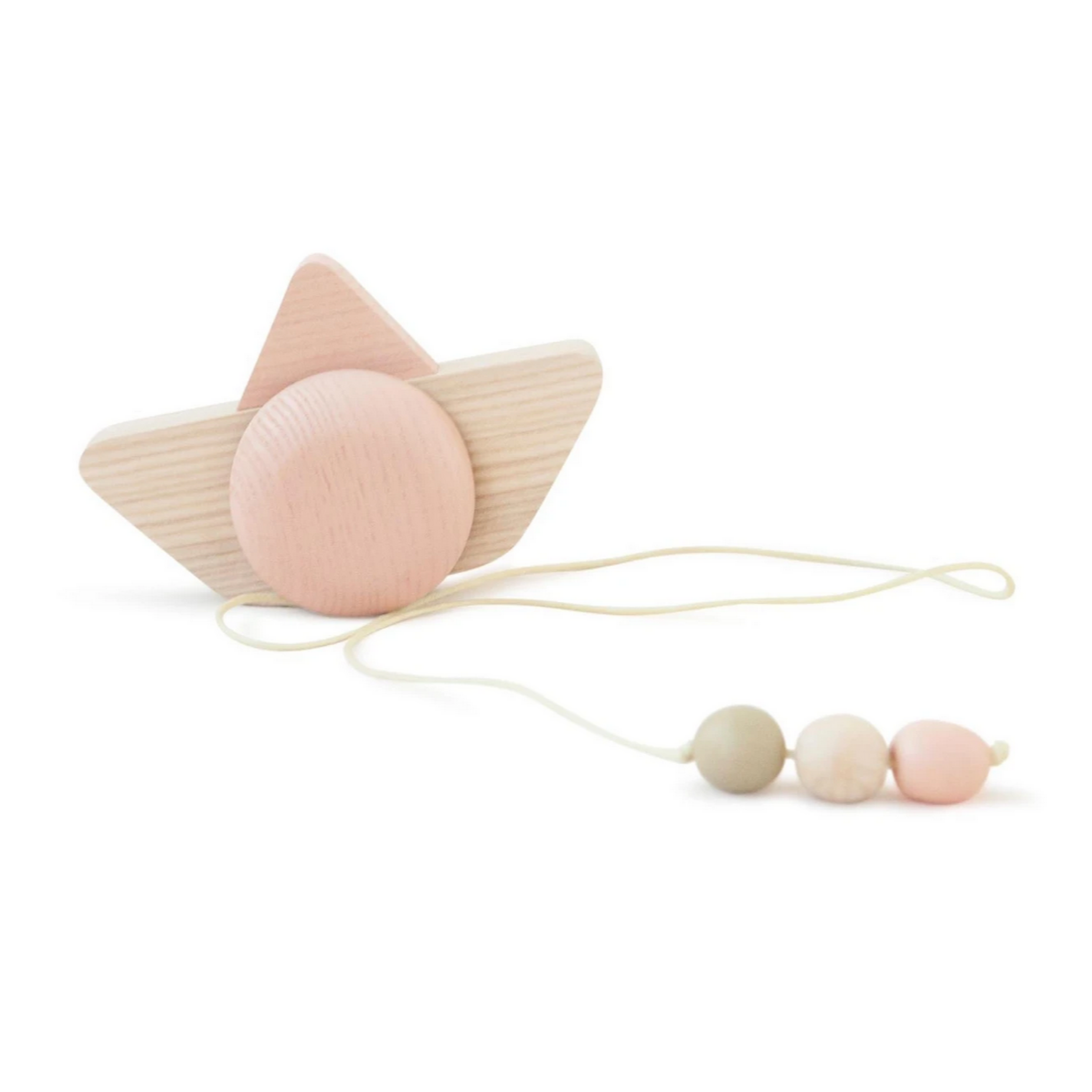 Wooden Ship in Pink - Push and Pull Along Toy