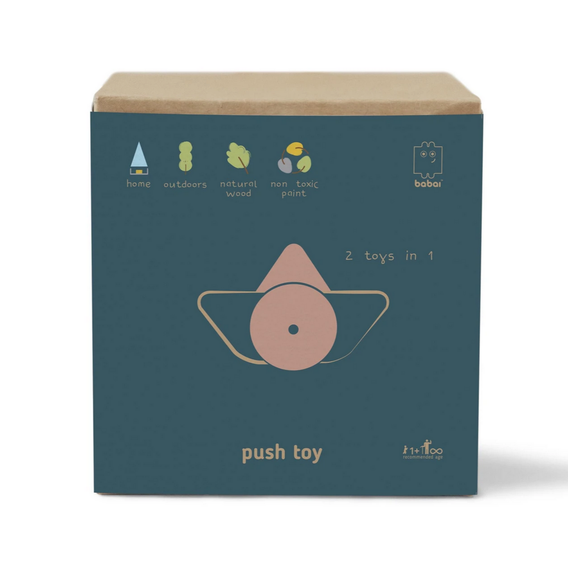 Wooden Ship in Pink - Push and Pull Along Toy