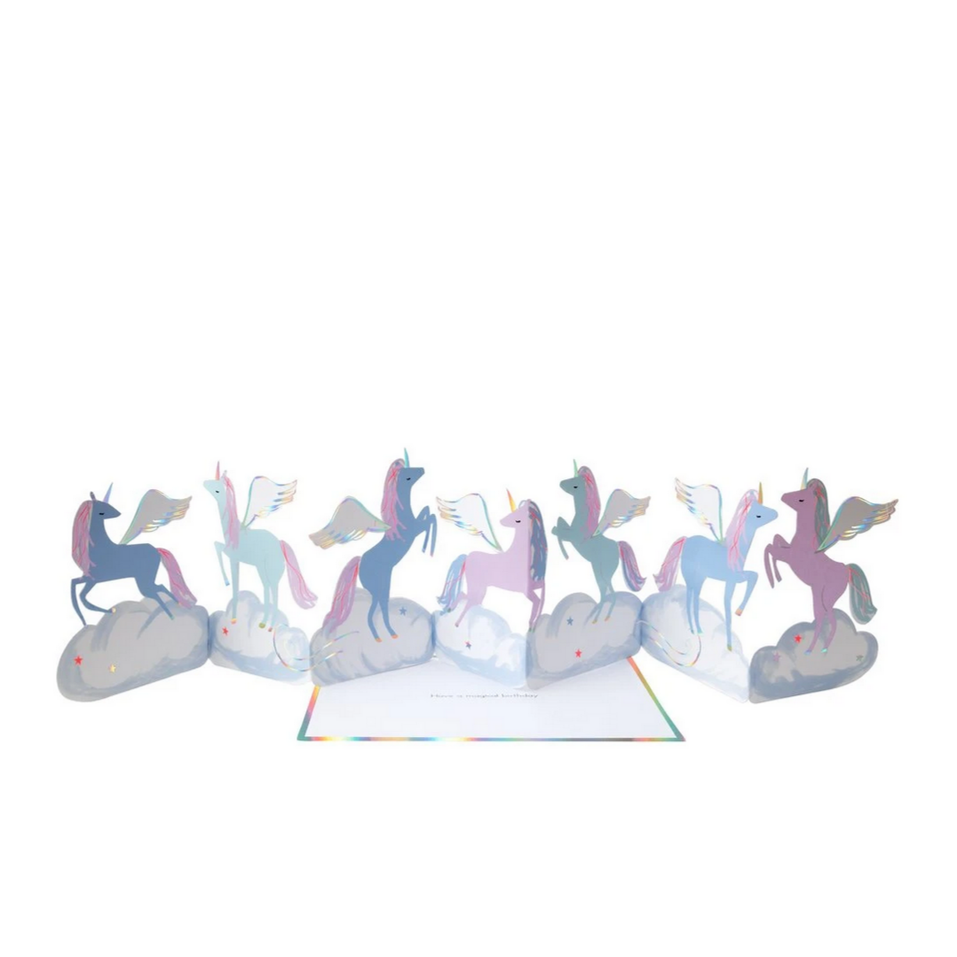 Pegasus Concertina Card -birthday