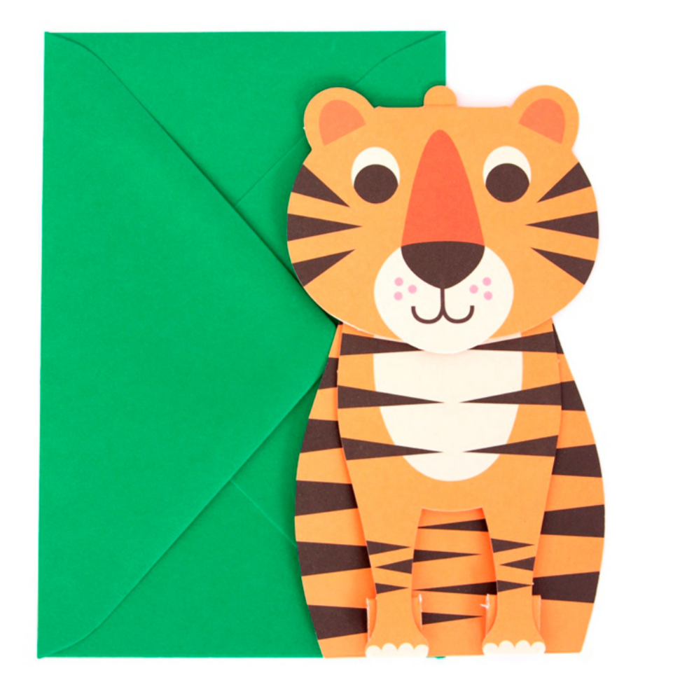 Tiger 3-D Card -Ingela P Arrhenius -Blank