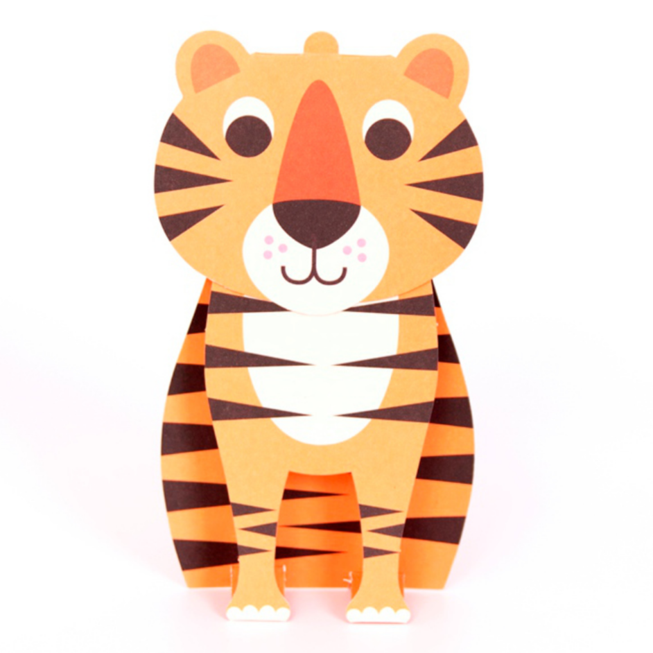 Tiger 3-D Card -Ingela P Arrhenius -Blank