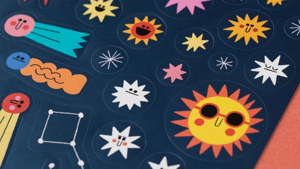 sun and star stickers