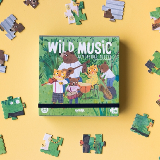 Wild Music Reversible Puzzle 36pcs 3-6yrs