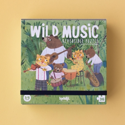Wild Music Reversible Puzzle 36pcs 3-6yrs