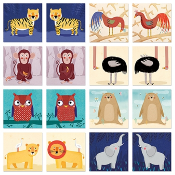 Wild Animals Memory Game